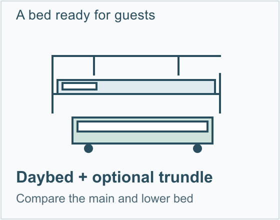 Daybed with optional trundle: another sleeping place
