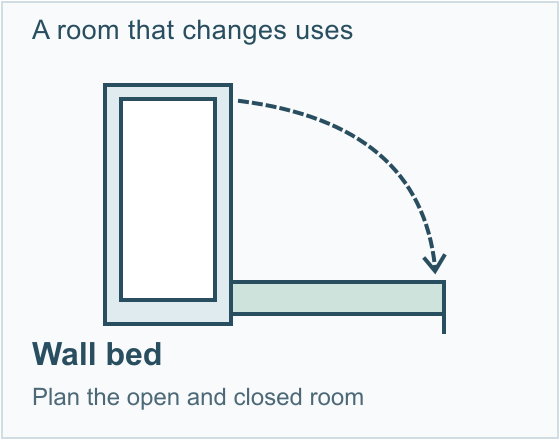 Wall bed: a room that changes uses