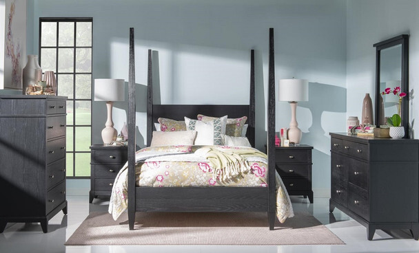 Crossroads Black Four Poster Bed