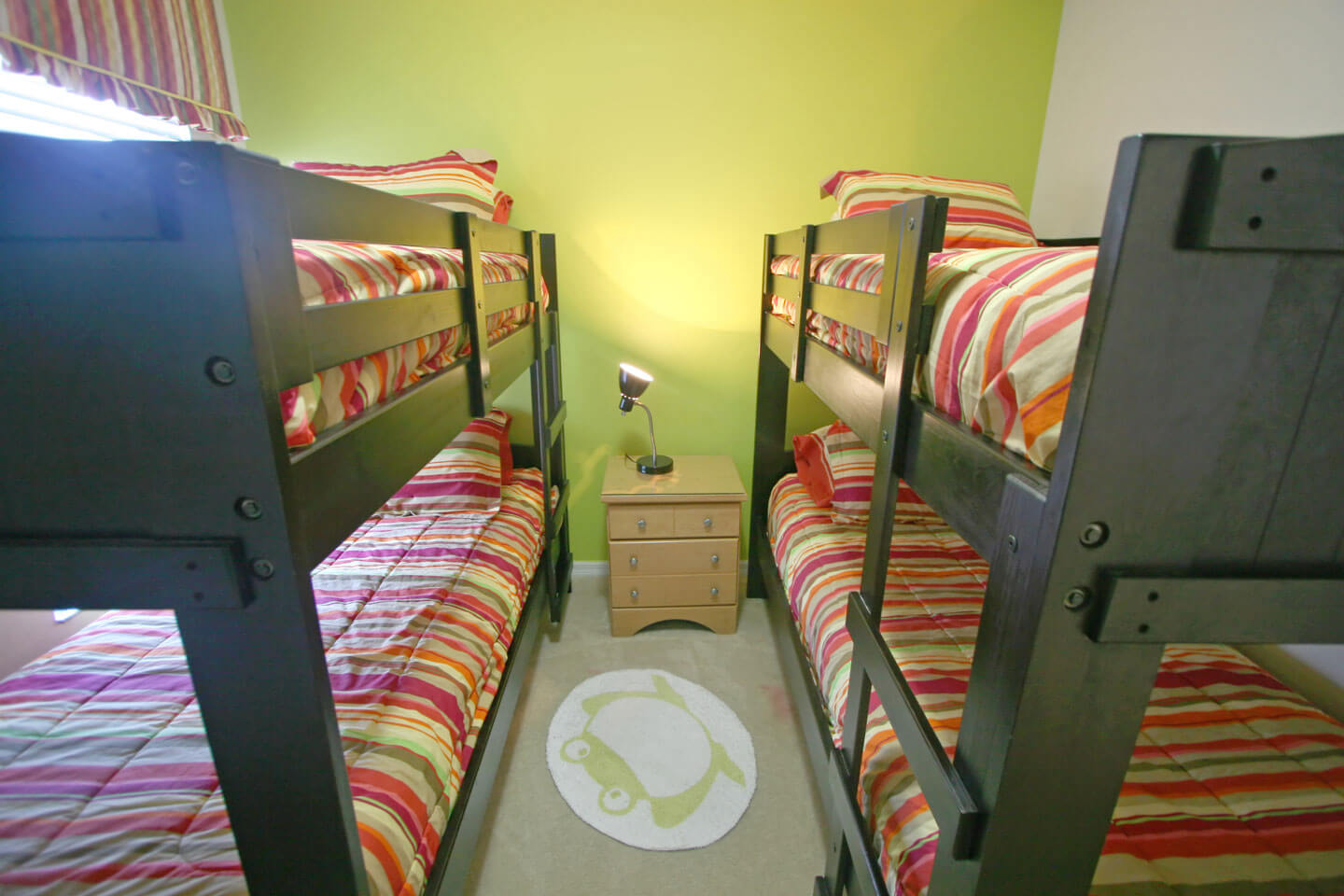 Two bunk beds in small clearance room